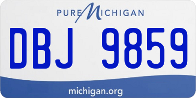MI license plate DBJ9859
