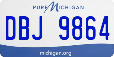 MI license plate DBJ9864