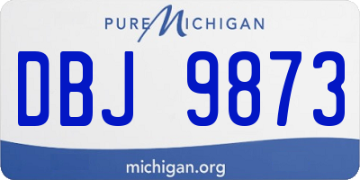 MI license plate DBJ9873