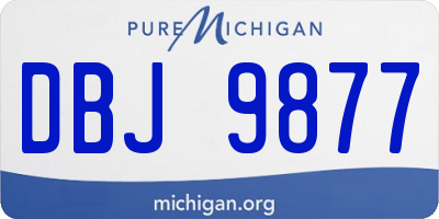 MI license plate DBJ9877