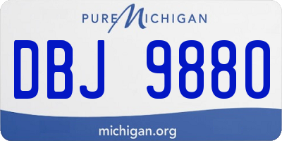 MI license plate DBJ9880