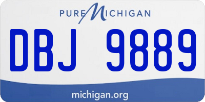 MI license plate DBJ9889