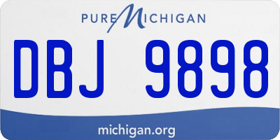 MI license plate DBJ9898
