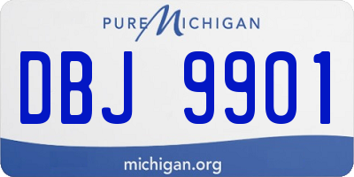 MI license plate DBJ9901