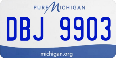 MI license plate DBJ9903