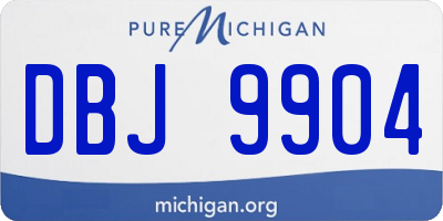 MI license plate DBJ9904