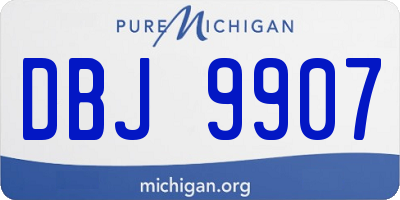 MI license plate DBJ9907