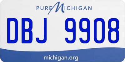 MI license plate DBJ9908