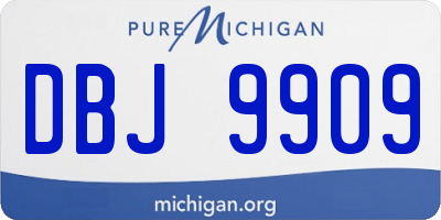 MI license plate DBJ9909