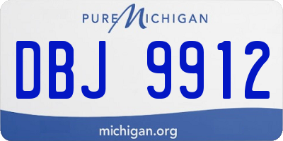 MI license plate DBJ9912