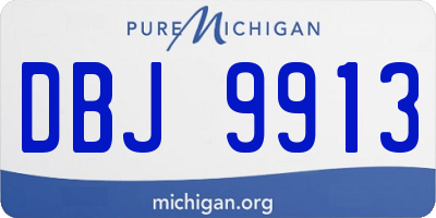 MI license plate DBJ9913