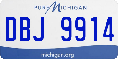 MI license plate DBJ9914