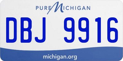 MI license plate DBJ9916