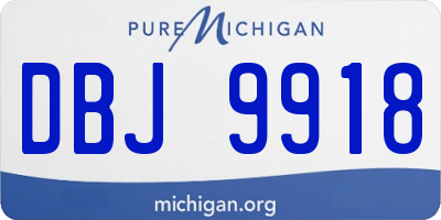 MI license plate DBJ9918