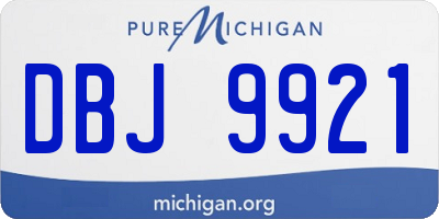 MI license plate DBJ9921