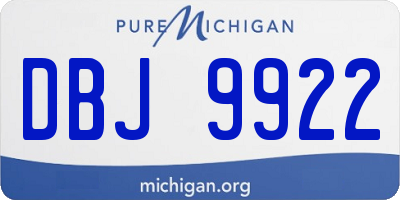 MI license plate DBJ9922