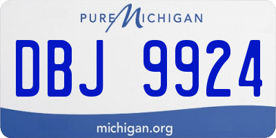 MI license plate DBJ9924