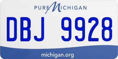 MI license plate DBJ9928