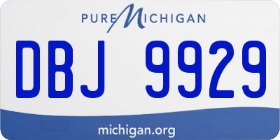 MI license plate DBJ9929