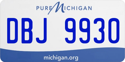 MI license plate DBJ9930