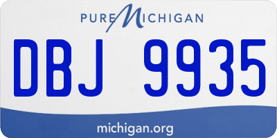 MI license plate DBJ9935