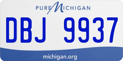 MI license plate DBJ9937