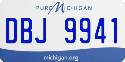 MI license plate DBJ9941