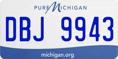 MI license plate DBJ9943