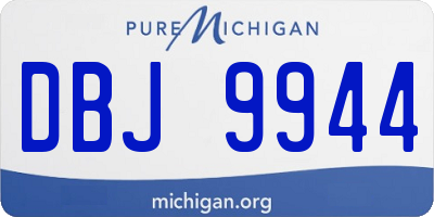 MI license plate DBJ9944