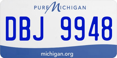 MI license plate DBJ9948