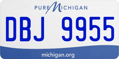 MI license plate DBJ9955