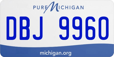 MI license plate DBJ9960