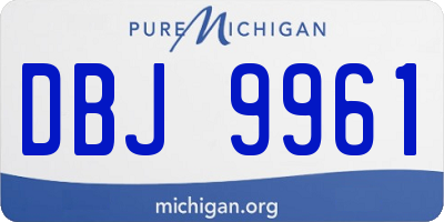 MI license plate DBJ9961