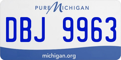 MI license plate DBJ9963
