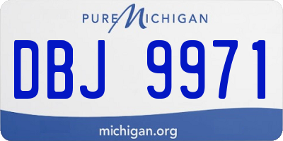 MI license plate DBJ9971