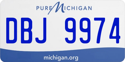 MI license plate DBJ9974