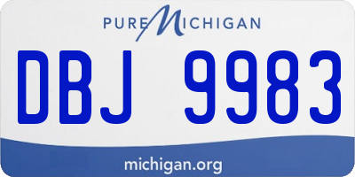MI license plate DBJ9983