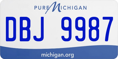 MI license plate DBJ9987