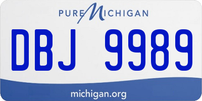 MI license plate DBJ9989
