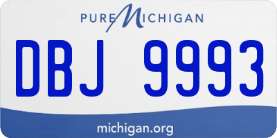 MI license plate DBJ9993