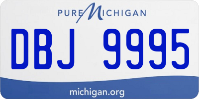 MI license plate DBJ9995