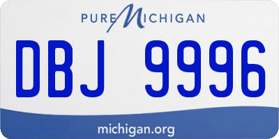 MI license plate DBJ9996