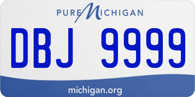 MI license plate DBJ9999