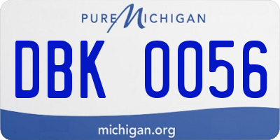 MI license plate DBK0056