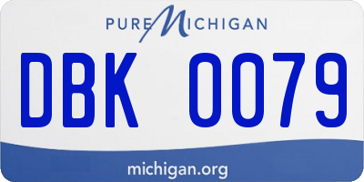 MI license plate DBK0079