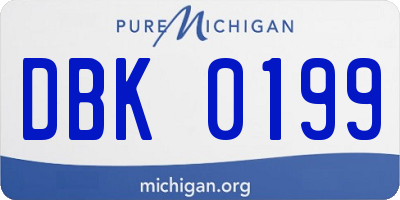 MI license plate DBK0199
