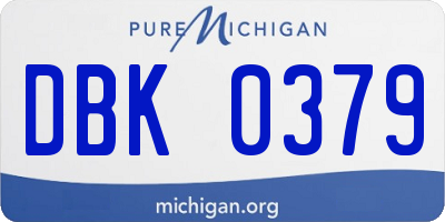 MI license plate DBK0379