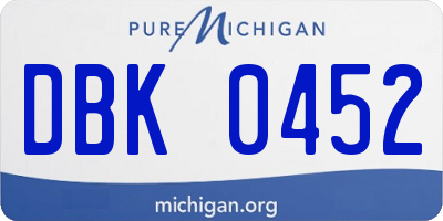MI license plate DBK0452