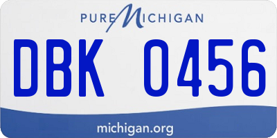 MI license plate DBK0456