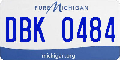 MI license plate DBK0484